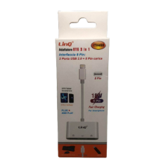 Adaptateur Lightning Mâle 3 en 1 Lightning Mâ | Smarty Paris